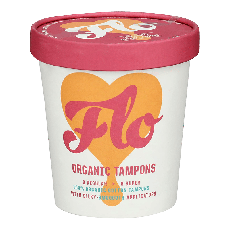 FLO Organic Cotton Eco-Applicator Tampons Combo Pack (14 Tampons)
