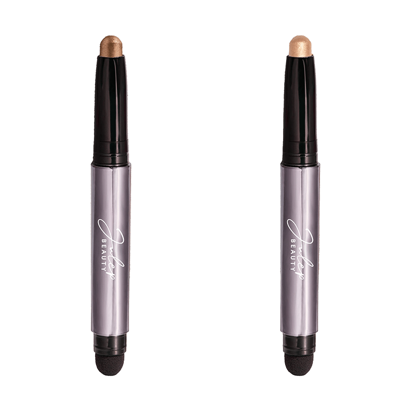 Eyeshadow 101 Créme-to-Powder Eyeshadow Stick Two Piece Set - Silver Moonlight Metallic & Honey Gold Metallic