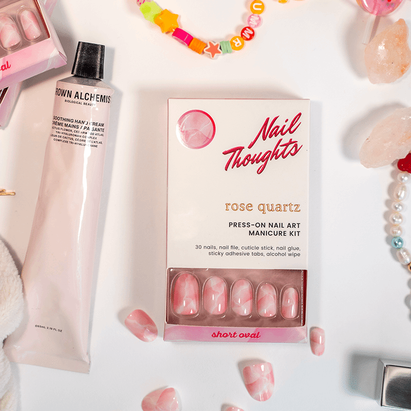 Rose Quartz Press On Manicure Kit