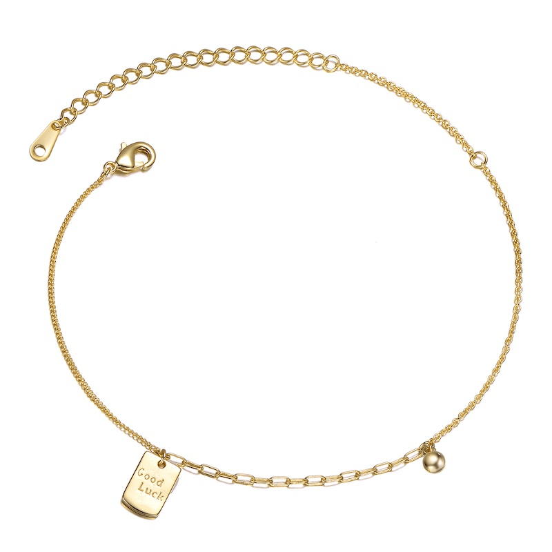 Anklet with Golden Pearl (14k Yellow Gold Plated )