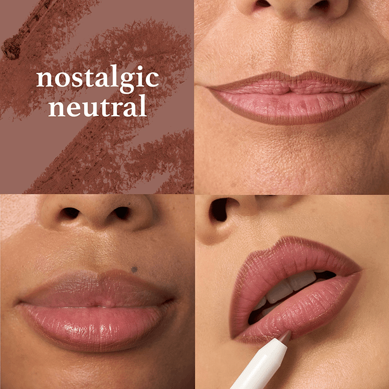 With a Trace Retractable Lip Liner - Nostalgic Neutral