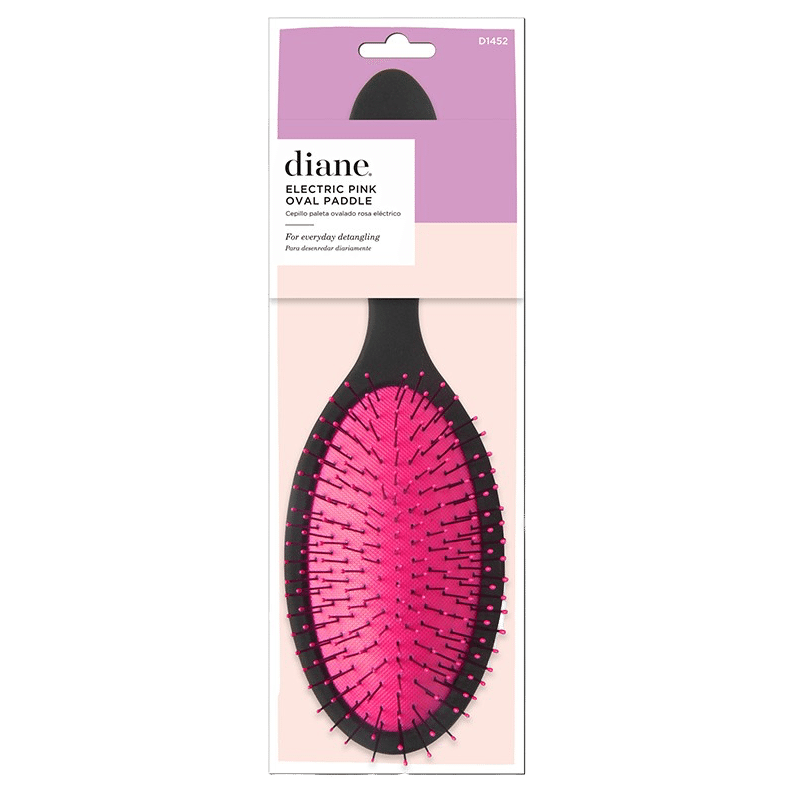 Electric Pink Oval Paddle Brush