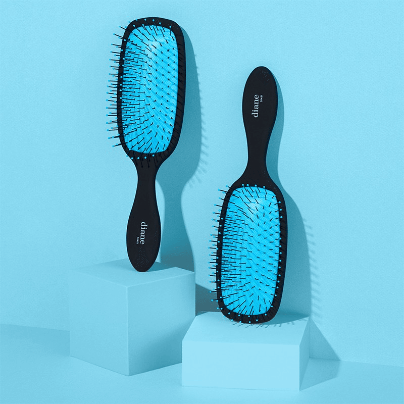 Electric Blue Square Paddle Brush