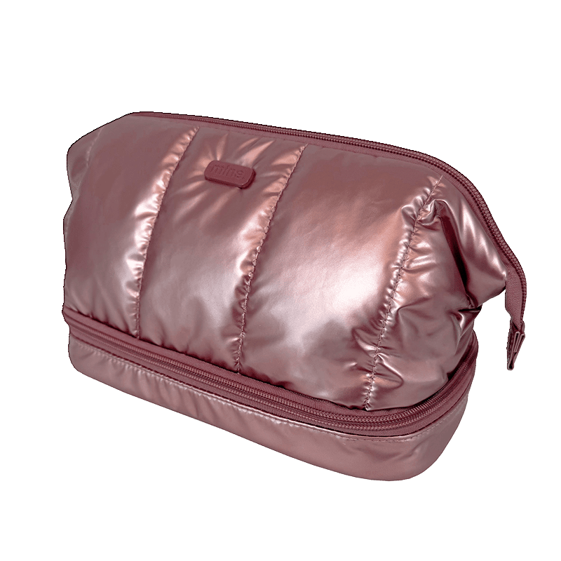 Metallic Beauty Case With Metallic Frame And Drop Bottom - Rogo