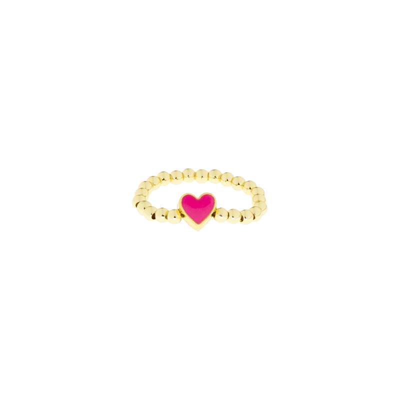 Enamel Heart Stretch Ring