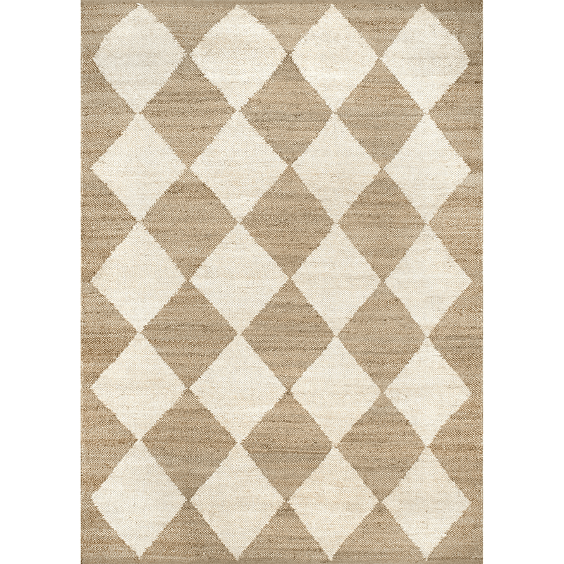 Louie Diamond Checkerboard Jute Area Rug