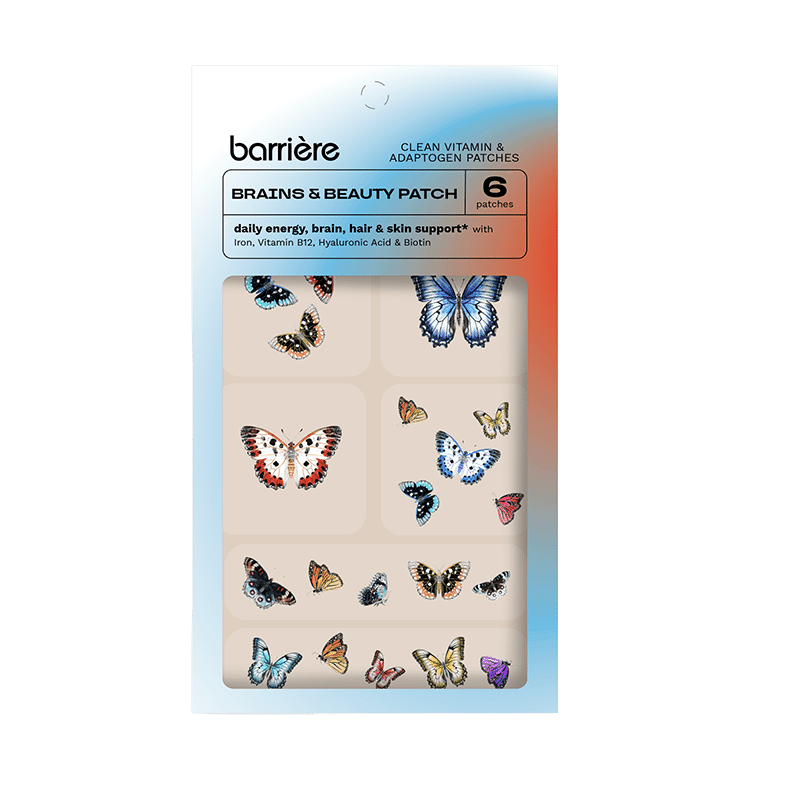 Brains and Beauty Multivitamin Patch in Butterflies Print