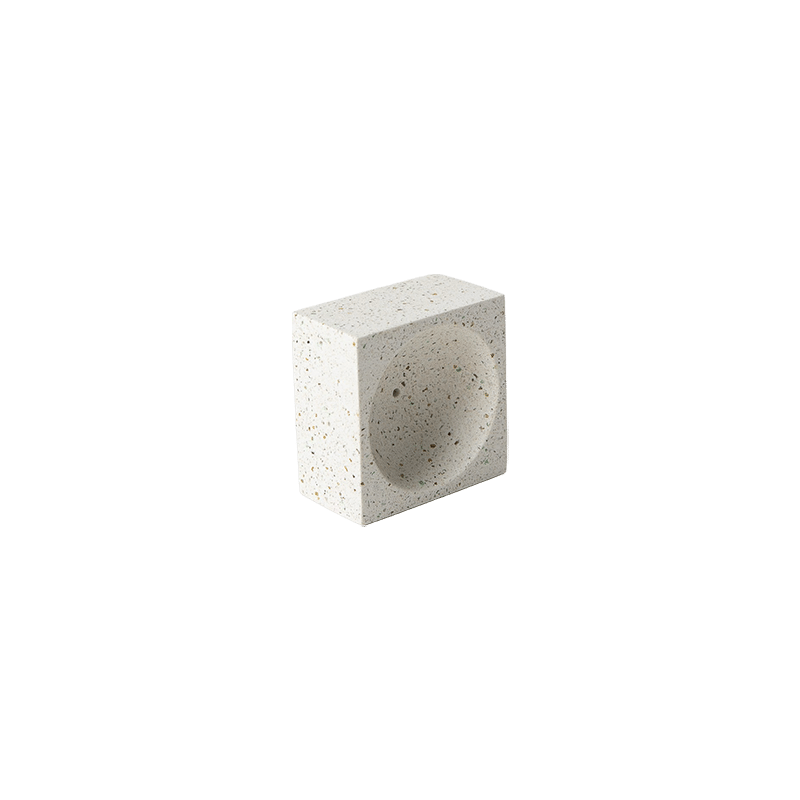 Square Incense Holder - White Terrazzo