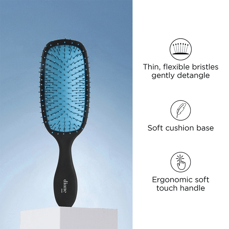Electric Blue Square Paddle Brush