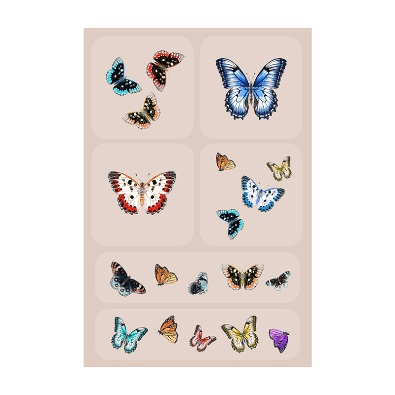 Brains and Beauty Multivitamin Patch in Butterflies Print