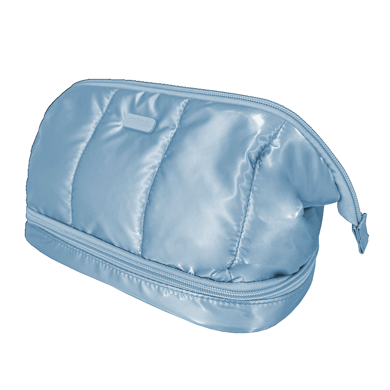 Metallic Beauty Case With Metallic Frame and Drop Bottom-ice