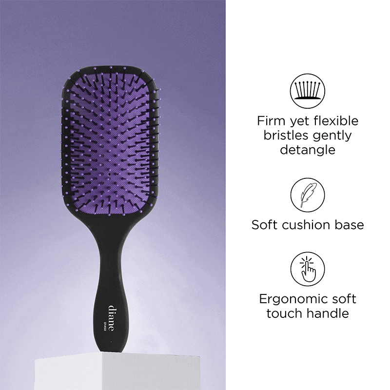 Electric Violet Square Paddle Brush