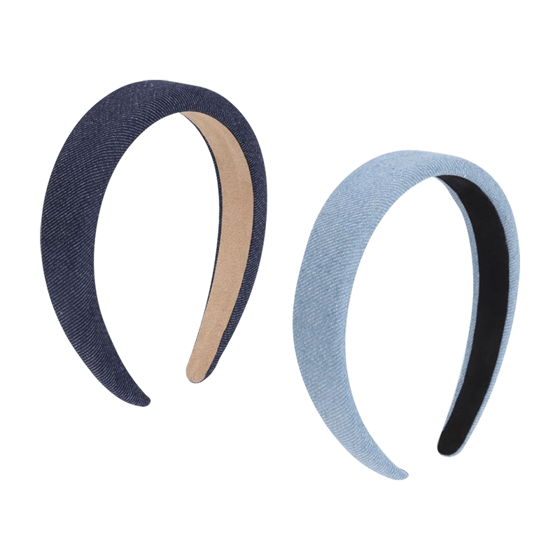 Set of Two Denim Headbands