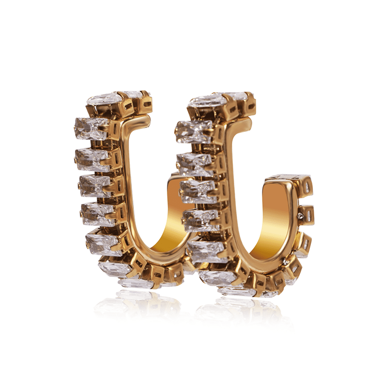 Stainless Steel Gemma Hoops