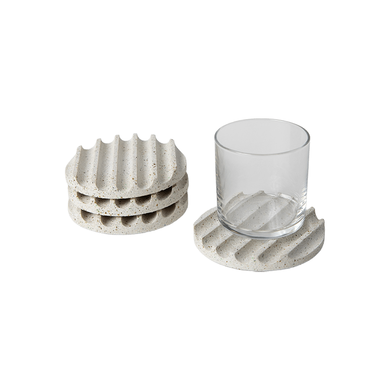 Coasters Set of 4 - White Terrazzo
