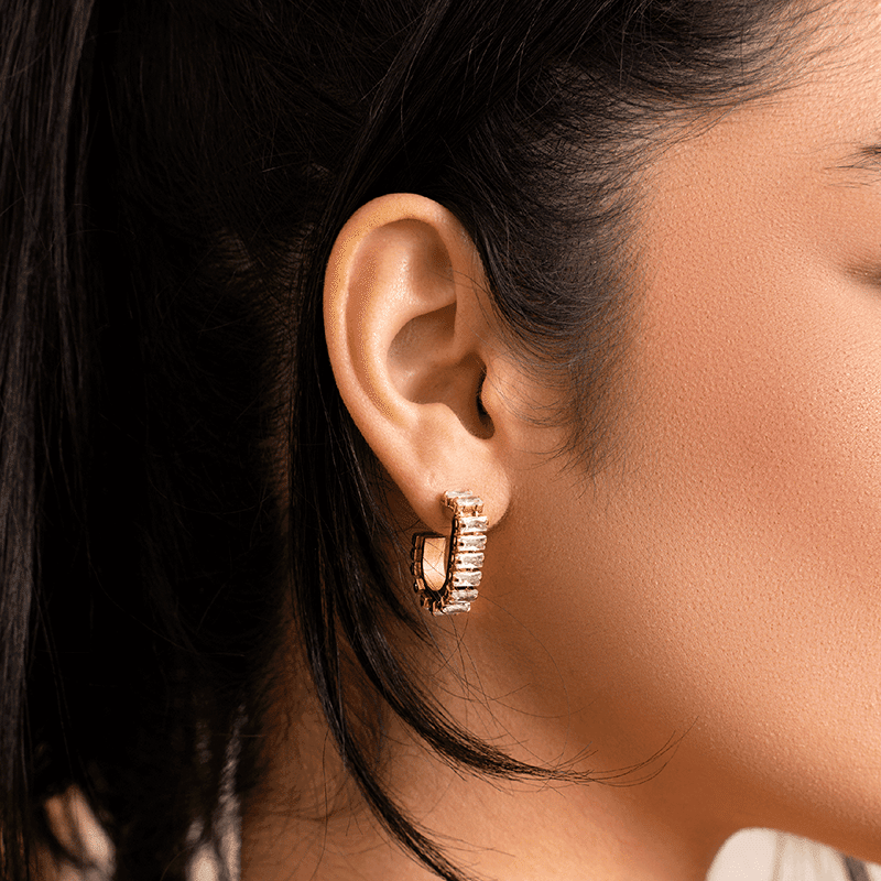 Stainless Steel Gemma Hoops