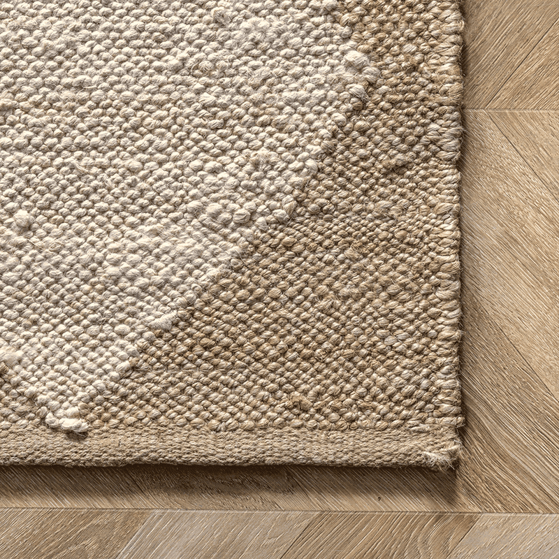 Louie Diamond Checkerboard Jute Area Rug