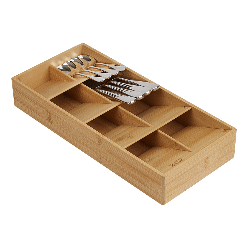 DrawerStore Compact Bamboo Cutlery Organizer