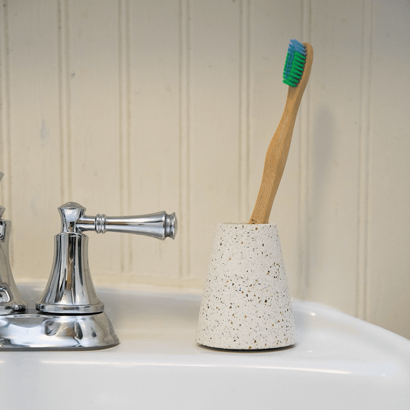 Toothbrush Holder - White Terrazzo