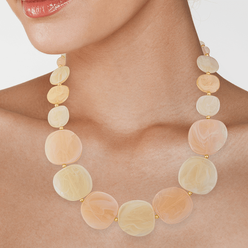 Graduating Disc Necklace Naturals