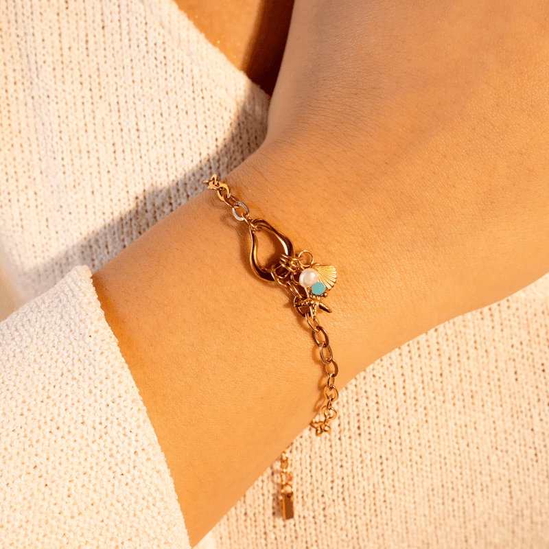 Stainless Steel Nori Charm Bracelet