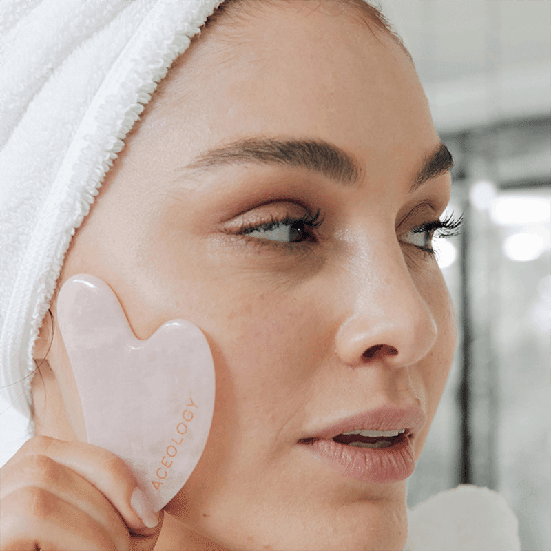 Rose Quartz Gua Sha Facial Massager