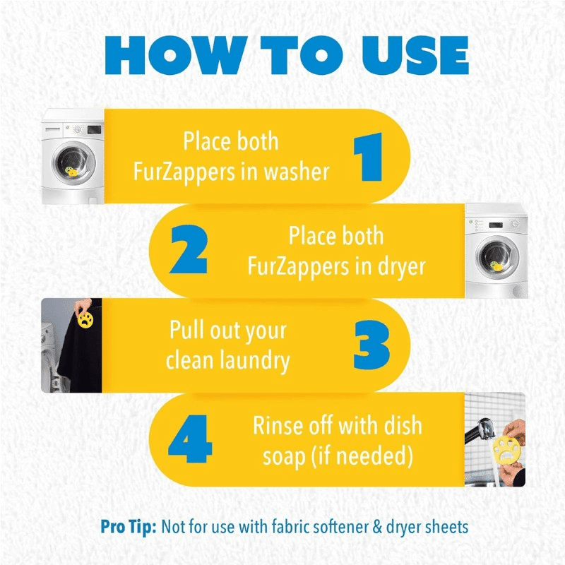 Laundry Pet Hair Remover (4 Pack)