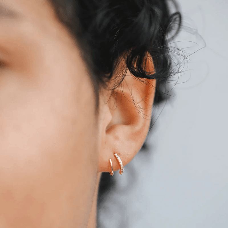 Pave Spiral - Gold Earrings