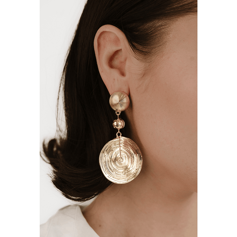 Swirl Pendant Dangle Earrings