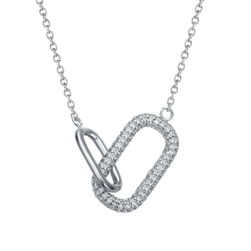 Gold Plated Interlocking Links Necklace