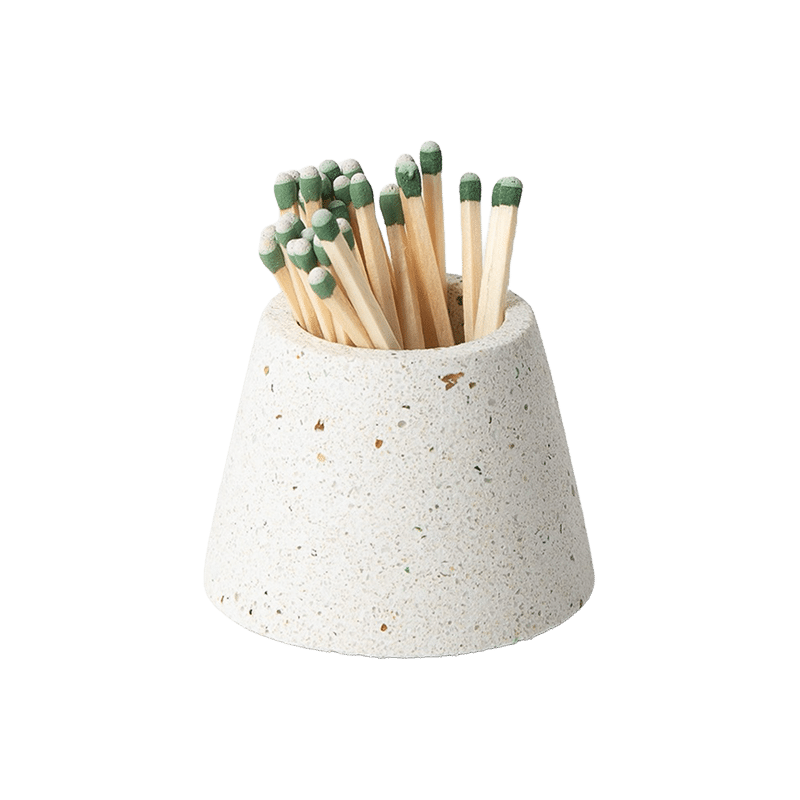 Matchstick Holder - White Terrazzo