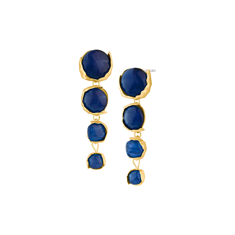 Graduated Sculpted Drop Earrings