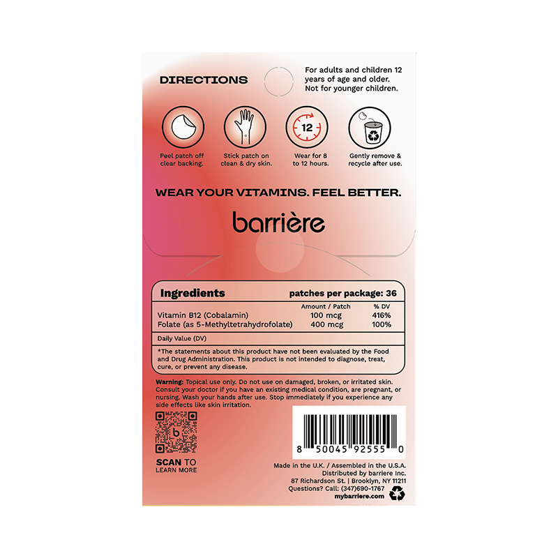 Energy Boost Vitamin B12 Patch in Mini Menagerie Symbols