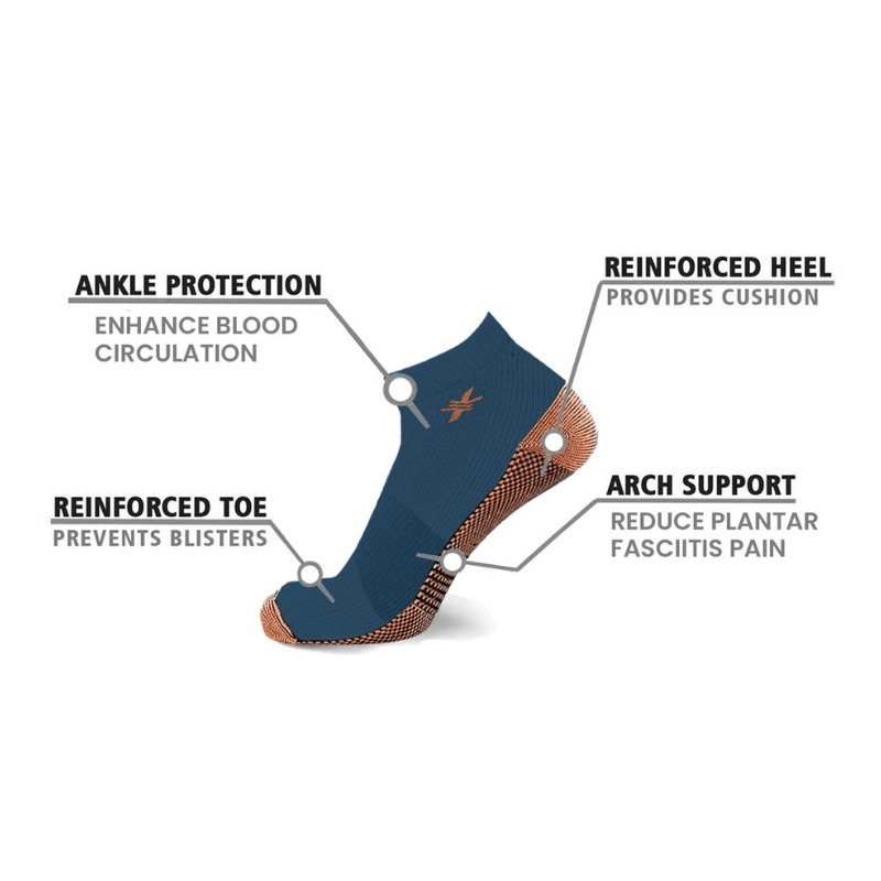 Copper Infused Ankle Compression Socks (3 Pack)
