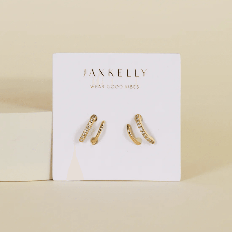 Pave Spiral - Gold Earrings
