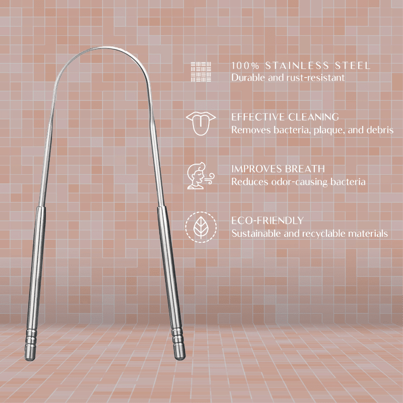 Stainless Steel Tongue Scraper (2 Pack)