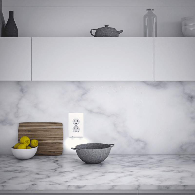 Outlet Cover with Built-In LED Night Light