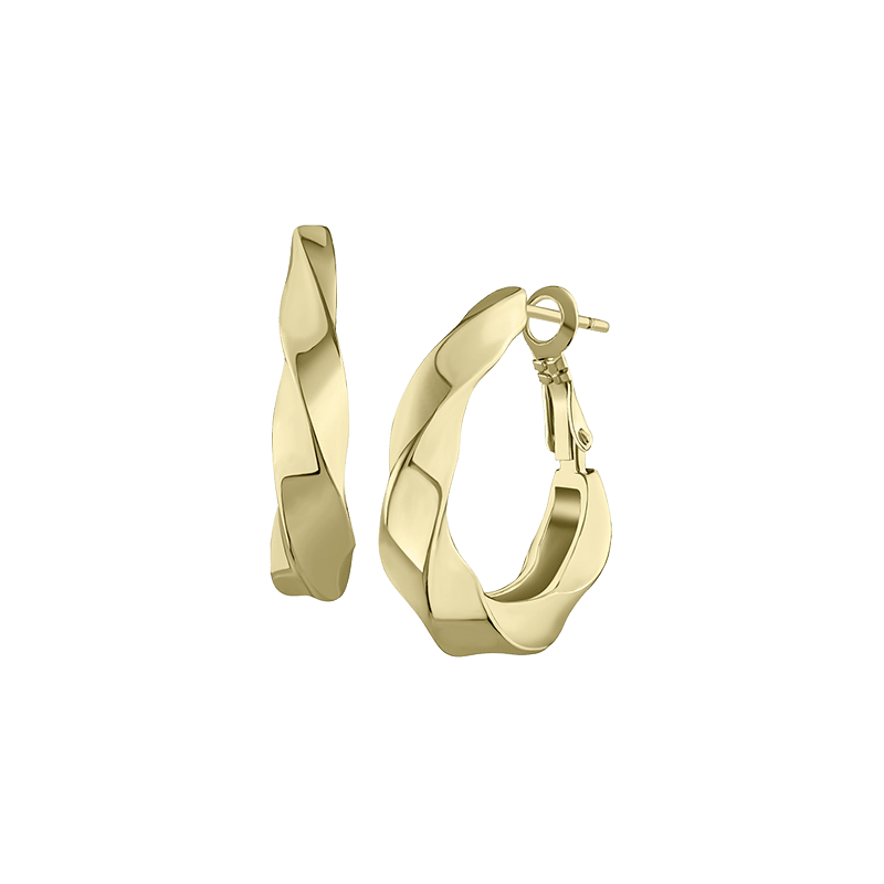 Oval Twist Hoop Earrings