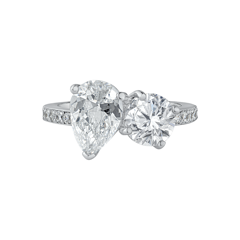 2.5 Cttw Pear Cz Glam Ring