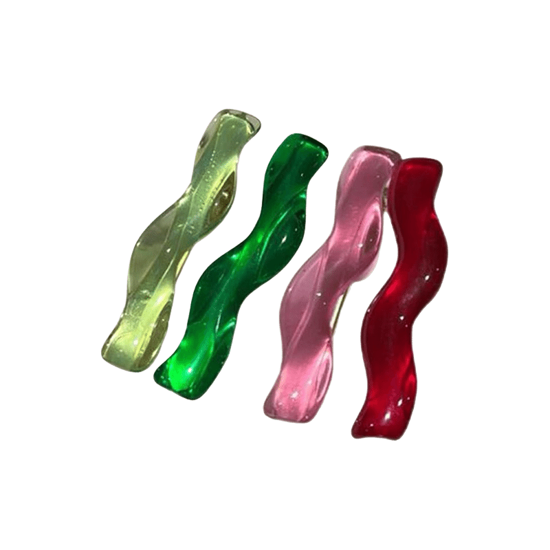 Set of Four Wavy Clips