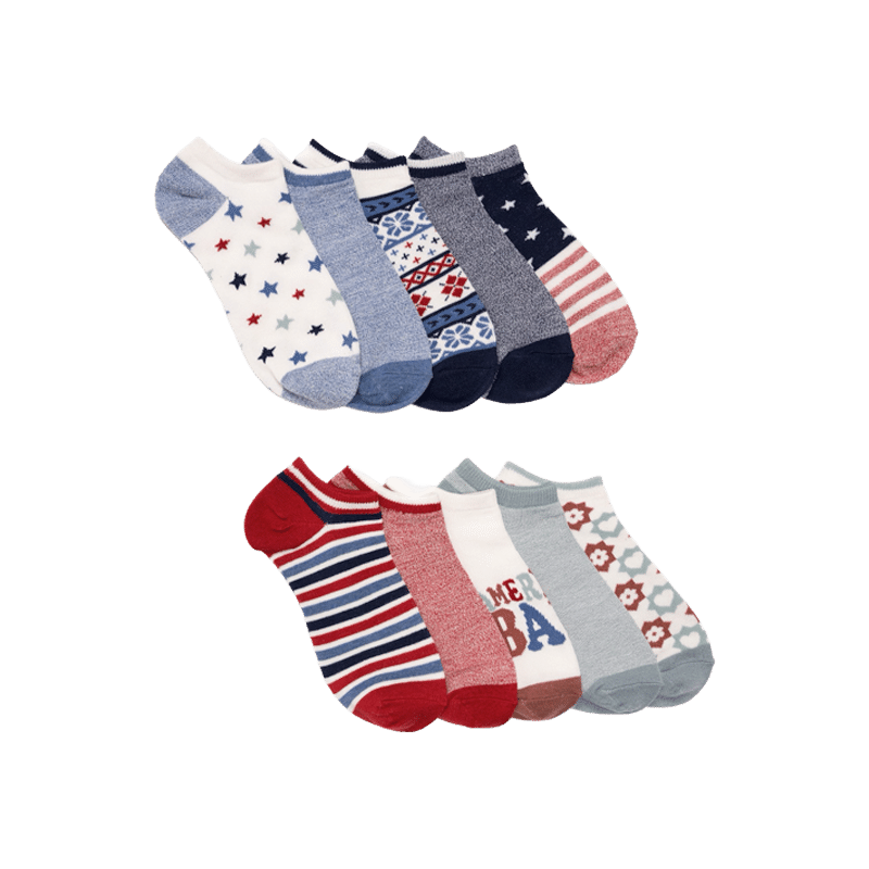 Women's 10 Pair Pack Low Cut Holiday Socks