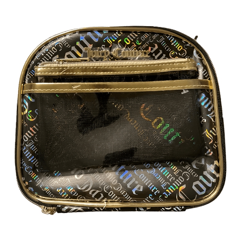 All Over Logo Print On Iridescent Pu Rounded Case Organizer