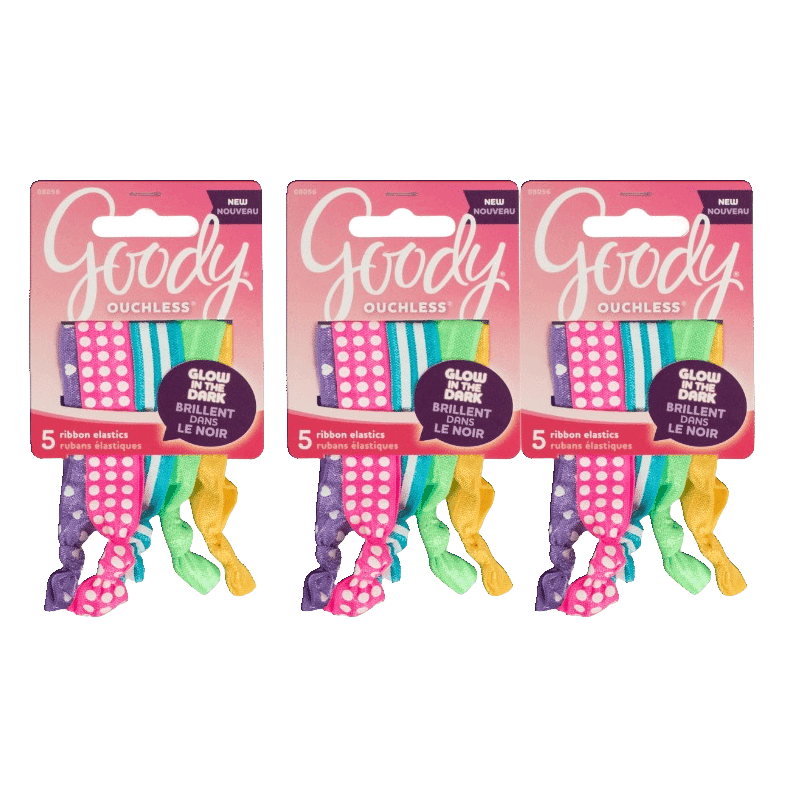 Glow in the Dark Ouchless Hair Ribbon (15 Pack)