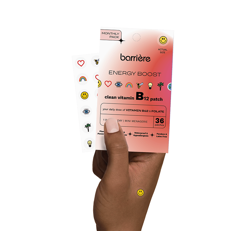 Energy Boost Vitamin B12 Patch in Mini Menagerie Symbols