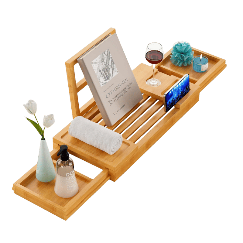 Expanding Bamboo Bath Caddy Tray