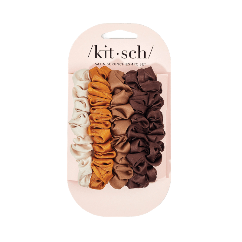 Satin Petite Scrunchies 5 pc Set (Sienna)