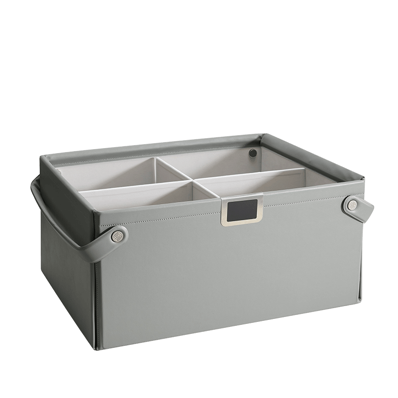 Collapsible Vegan Leather Basket (Large)