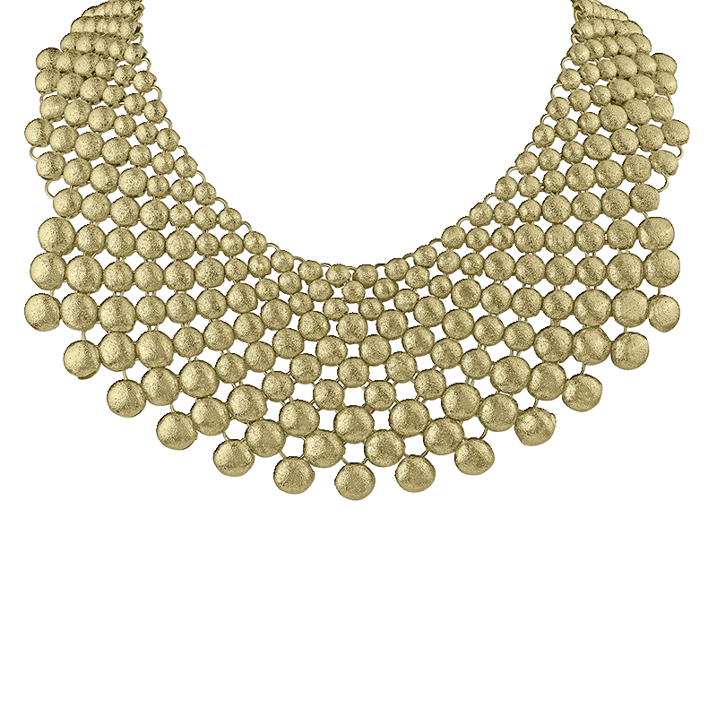 Gold Ball XL Glam Bib Necklace