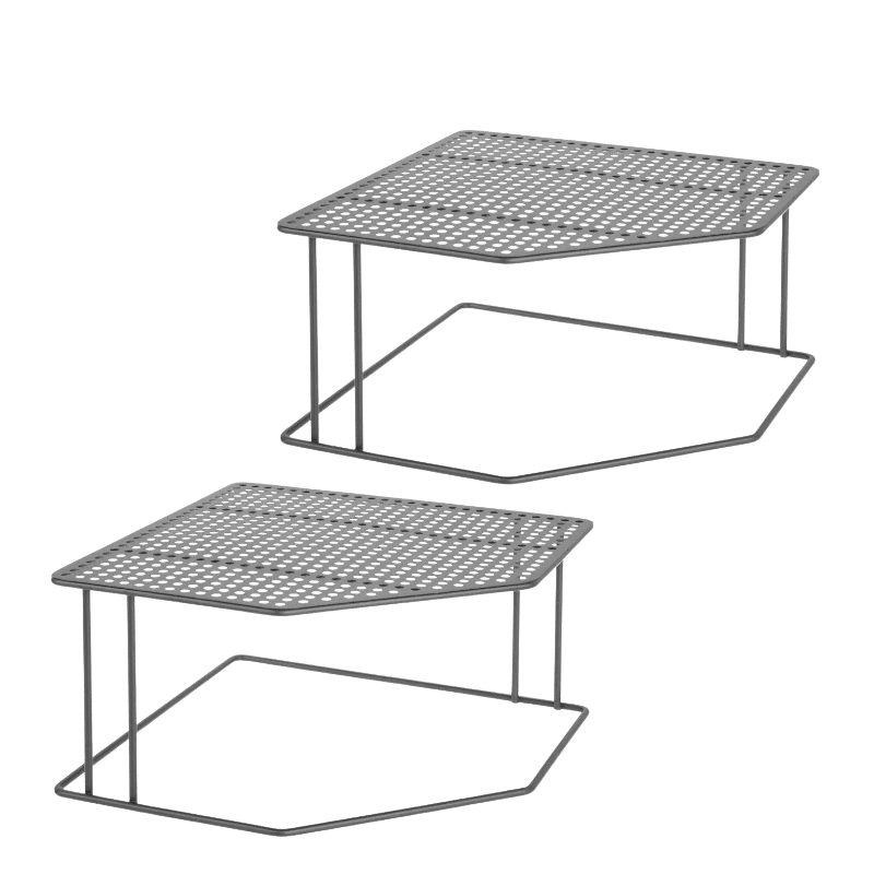 Kitchen Corner Shelf (2 Pack) (Graphite)