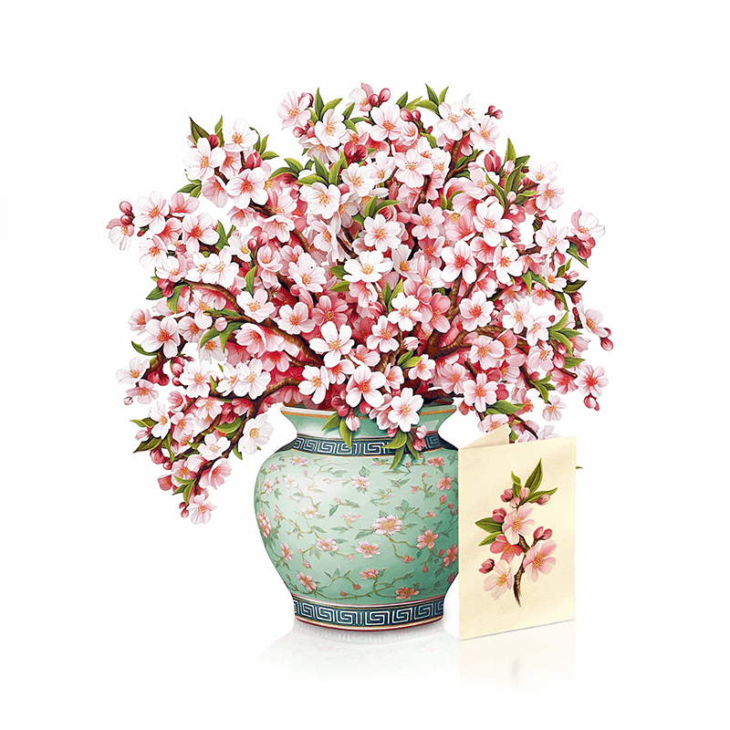 3D Bouquet Greeting Card: Japanese Cherry Blossom